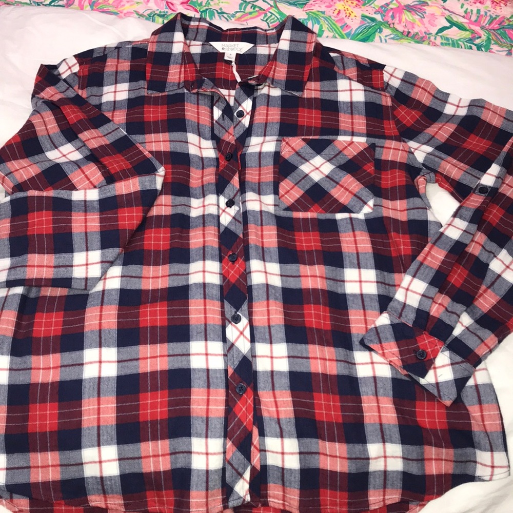 Never worn Market & Spruce Plaid Button Down